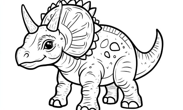 Little Triceratops coloring picture