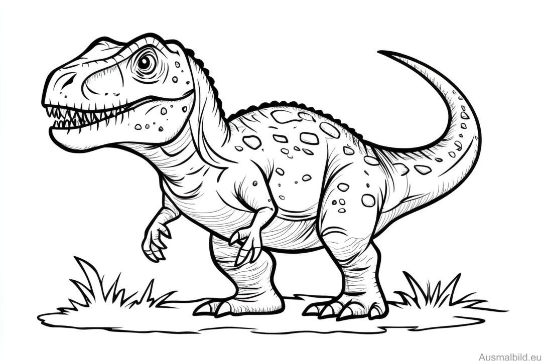  Small Tyrannosaurus Rex - Dinosaurs - Ausmalbild.eu 