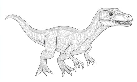 Velociraptor coloring picture