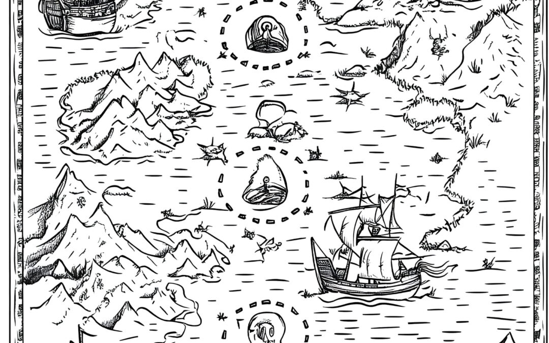 Pirate treasure map