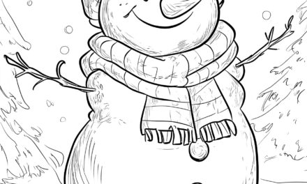 Snowman with scarf and hat