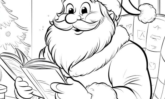 Santa Claus with a list of good children