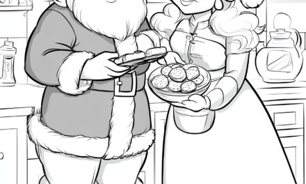 Santa and his wife bake cookies