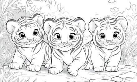 Three cute tiger cubs