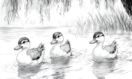 3 ducks swimming on a pond