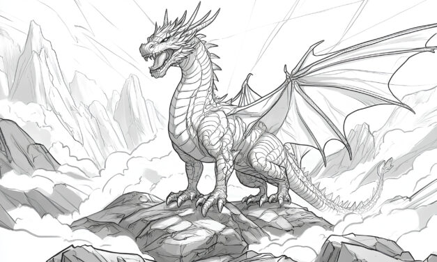 Big dragon on the mountain