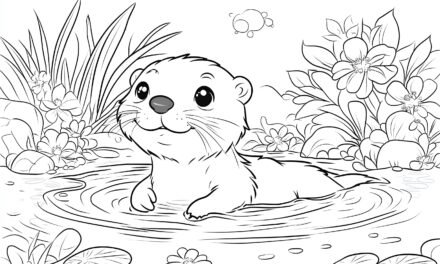 Small otter in the water