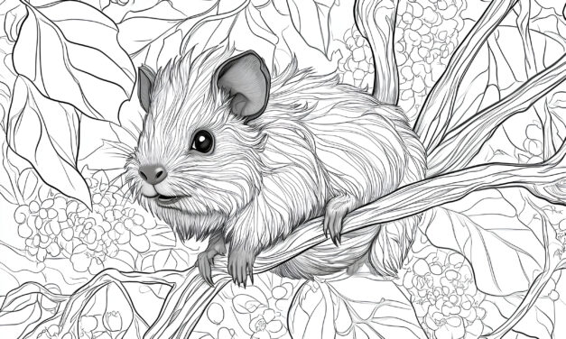 Guinea pig in a tree