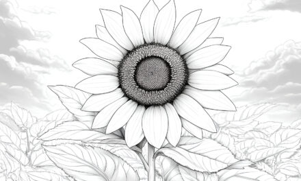 Sunflower coloring picture