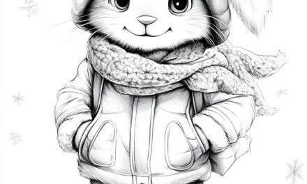 Cute winter bunny