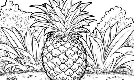 Pineapple coloring picture