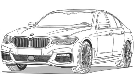 BMW 5 Series coloring picture