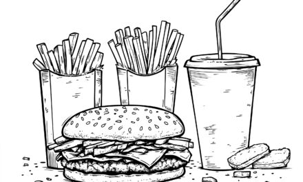 Fast food coloring picture