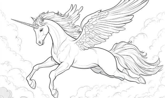 Fliegendes Pegasus Einhorn