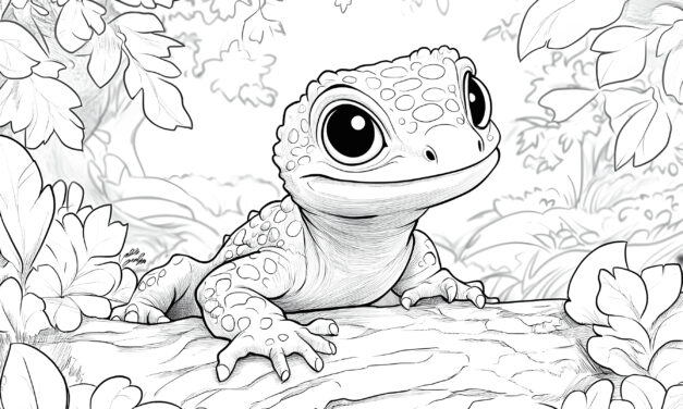 Gecko in the forest