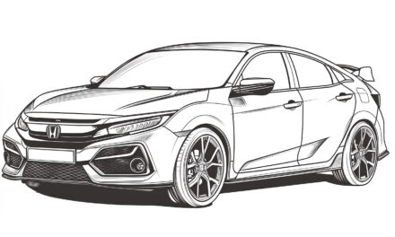 Honda Civic coloring picture