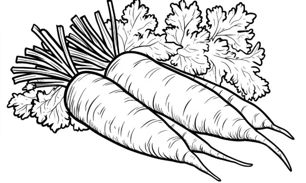 Carrots Coloring Page