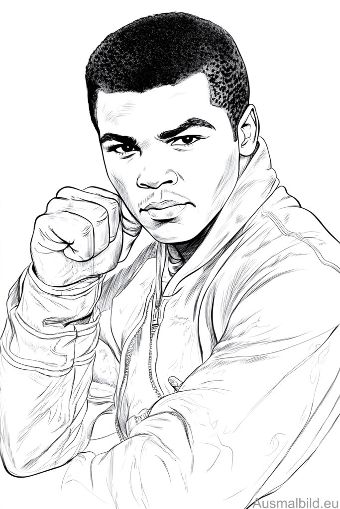 Muhammad Ali - People - Ausmalbild.eu