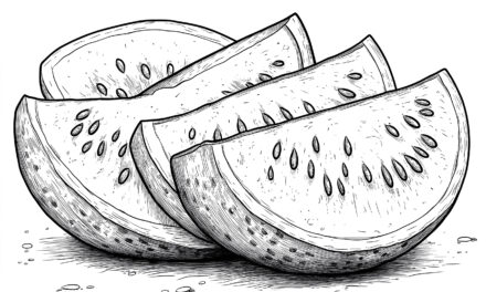 Watermelon coloring picture