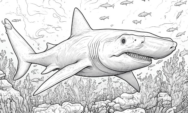 Hammerhead shark coloring picture