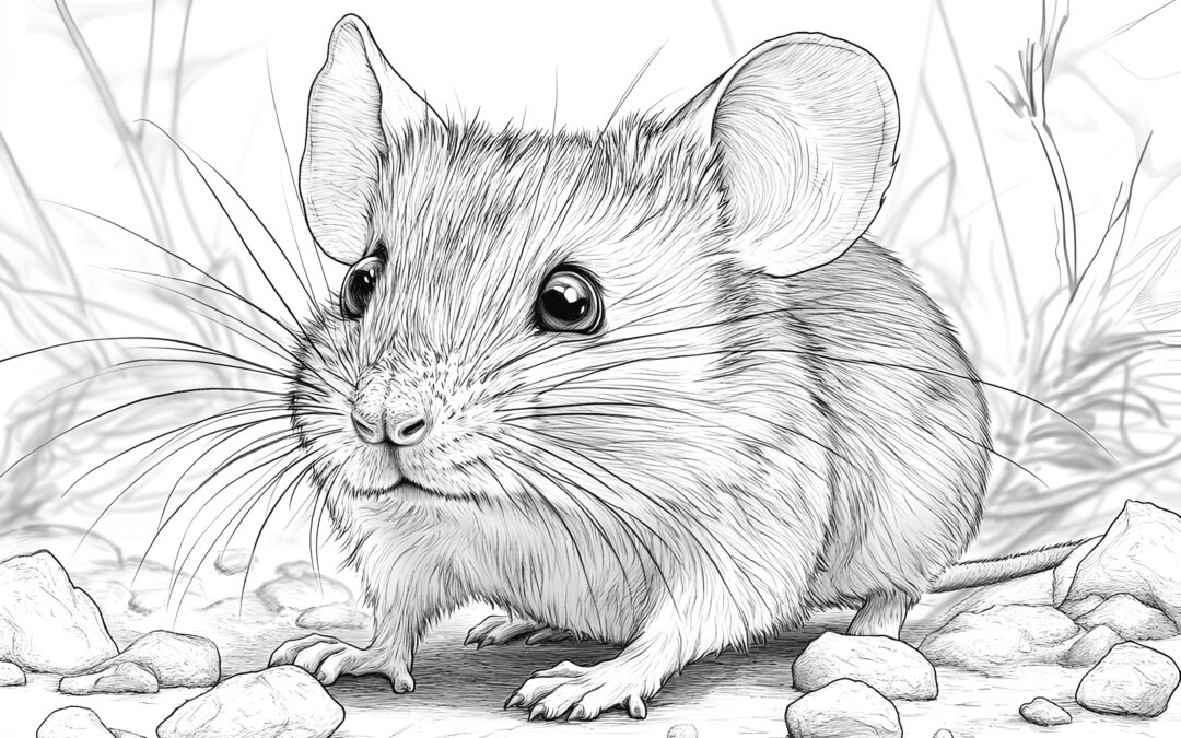 Little mouse in the grass