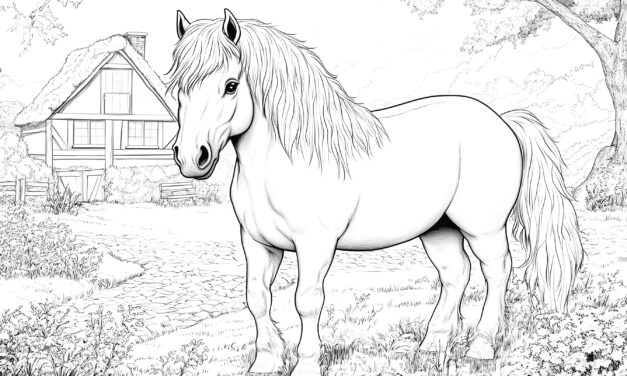 Pony coloring picture