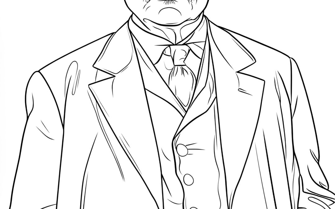 Theodore Roosevelt Ausmalbild