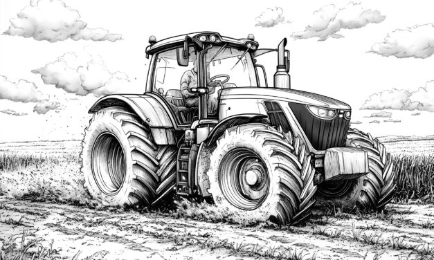 Traktor auf Feld