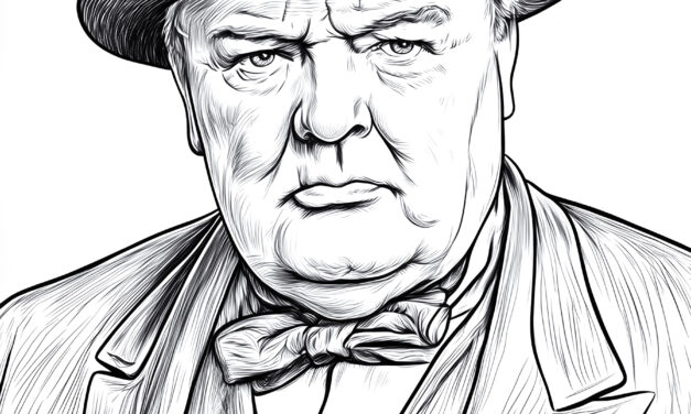 Winston Churchill Ausmalbild