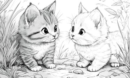 Zwei Katzenbabys draußen