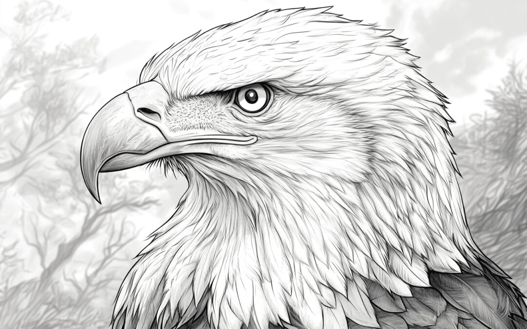Eagle head coloring picture