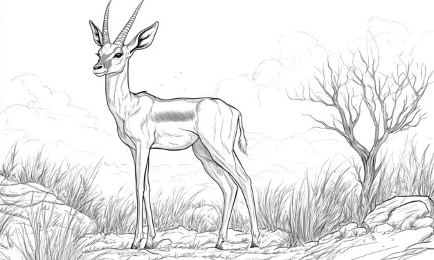 Antilope Ausmalbild