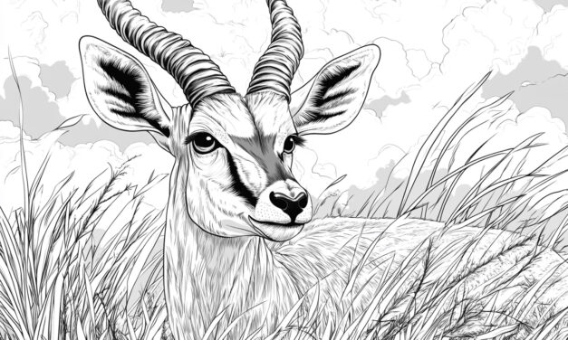 Antelope in tall grass