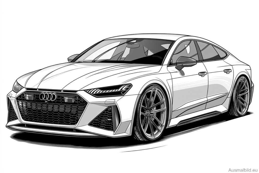 Audi RS7 - Ausmalbild.eu