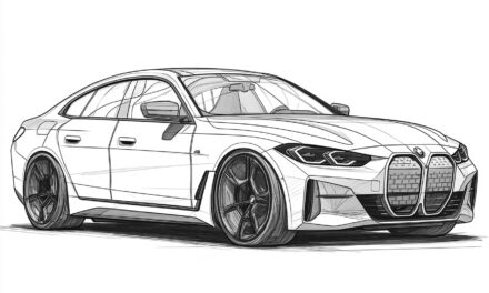 BMW i4 coloring picture