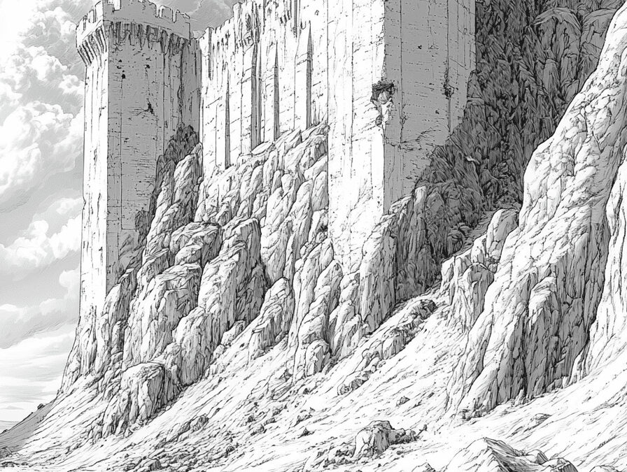 Große Burg in den Bergen