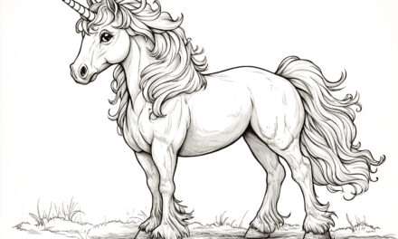 Unicorn with a thick mane