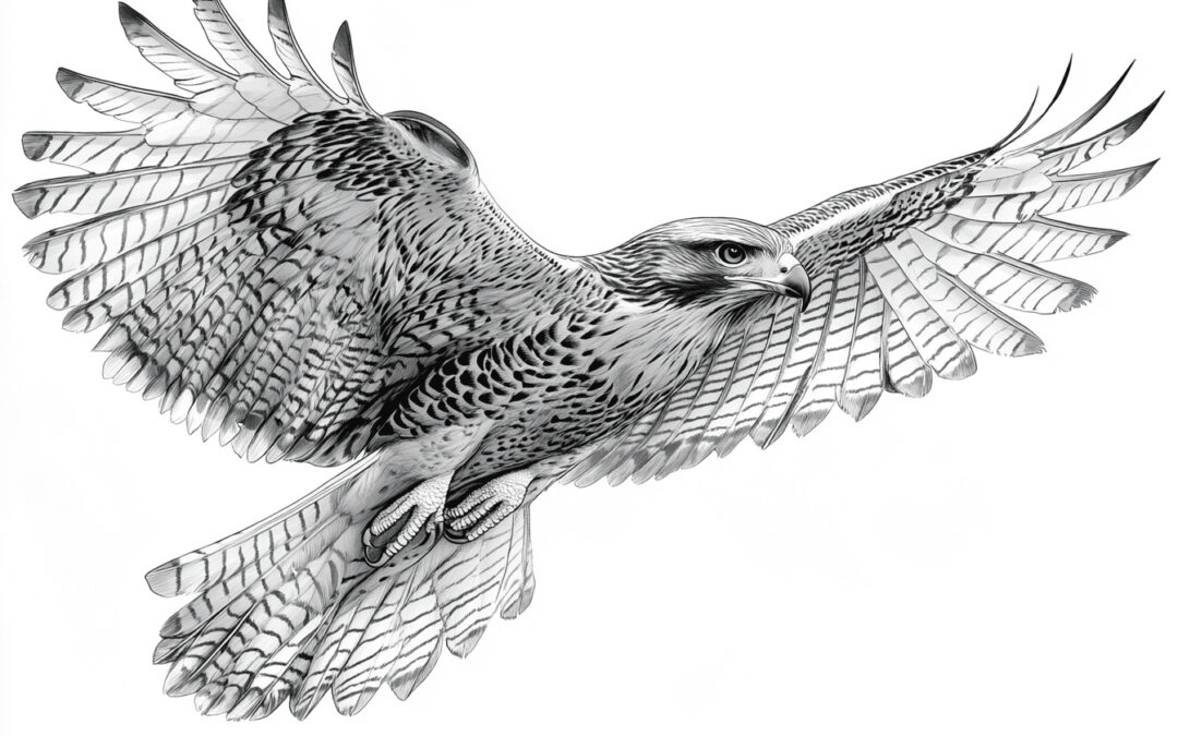 Flying hawk