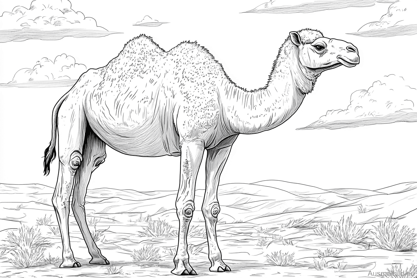 Camel in the desert Camel in the desert