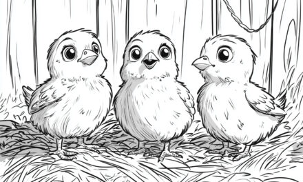 Three chicks in the straw