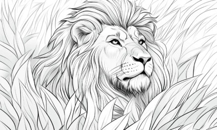 Lion’s Head in a Dense Bush