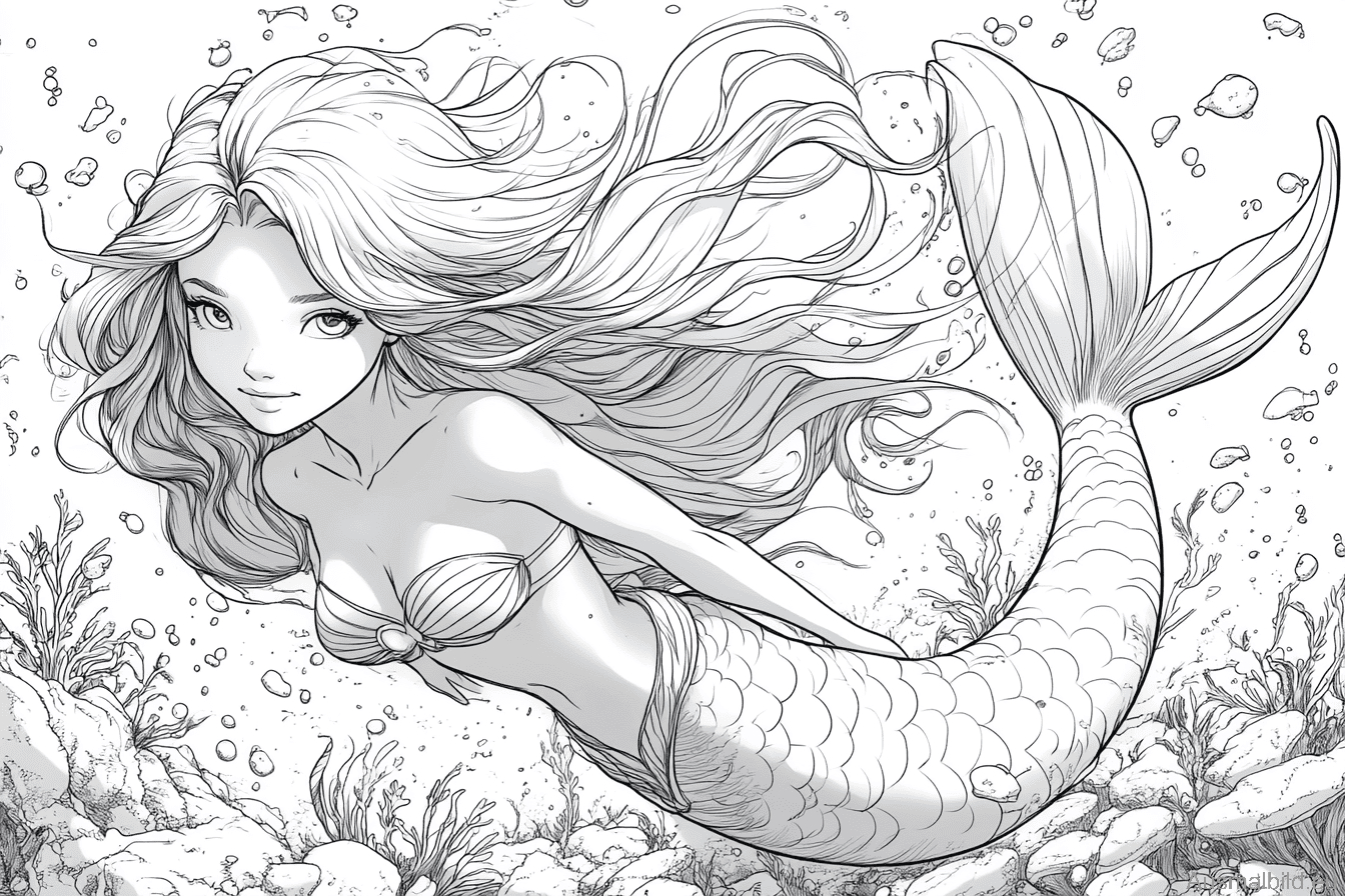 Mermaid in the sea Mermaid in the sea