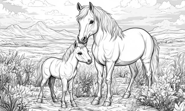 Pferd mit Fohlen