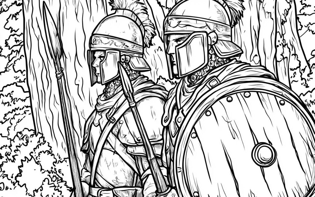 Roman soldiers in the Teutoburg Forest