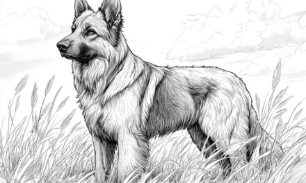 Shepherd dog on a meadow