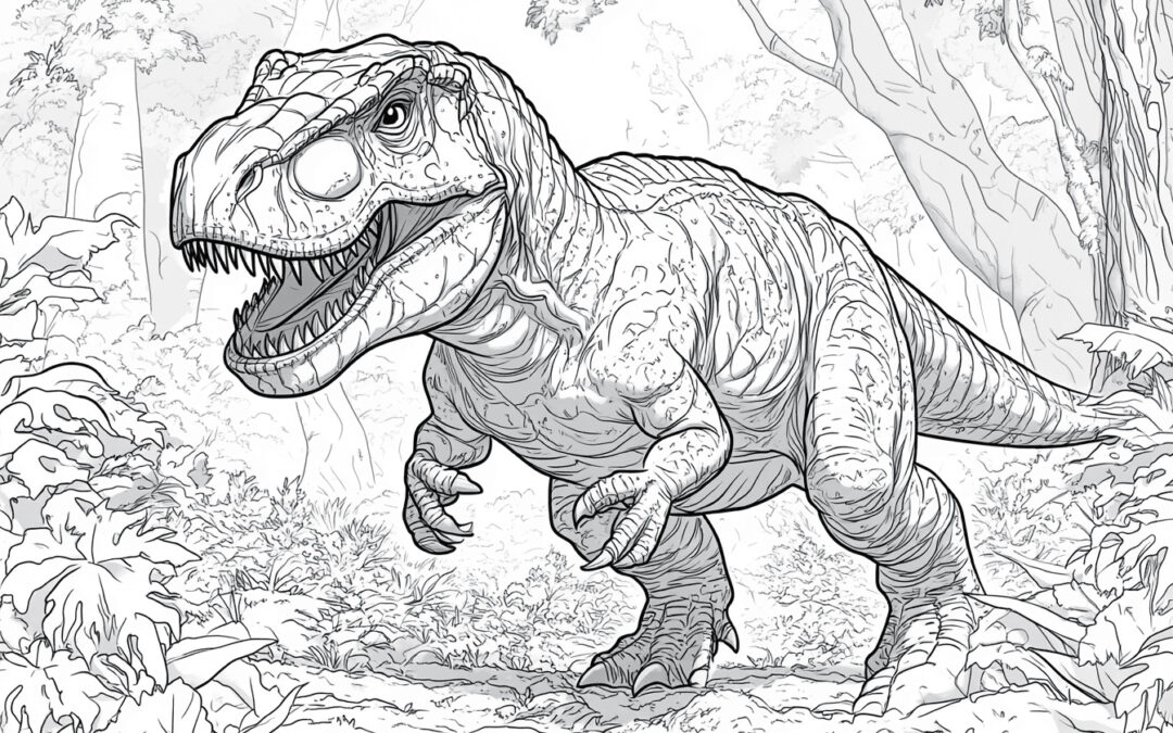 T-Rex im dichten Wald