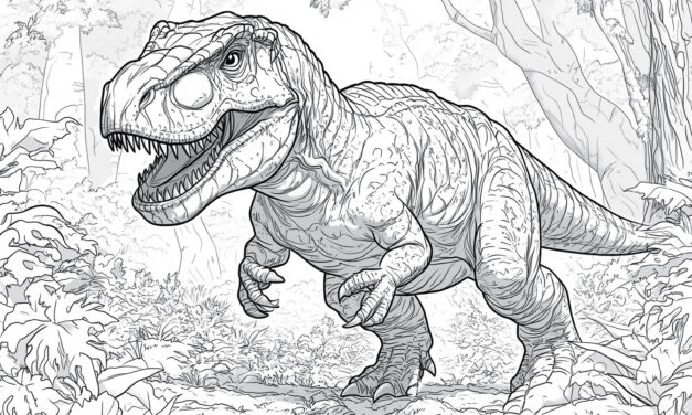 T-Rex in the dense forest