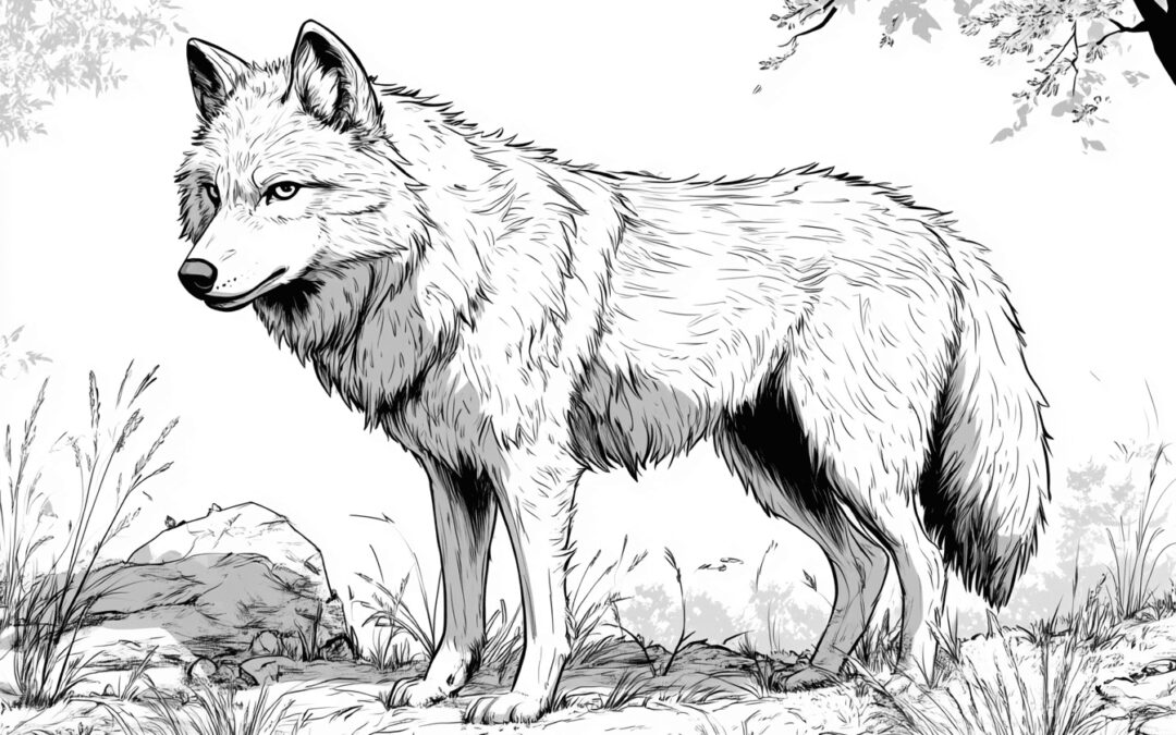 Wolf auf der Lichtung