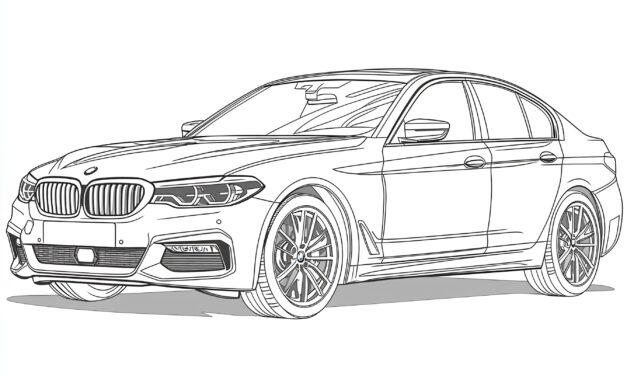 BMW 535i Coloring Picture