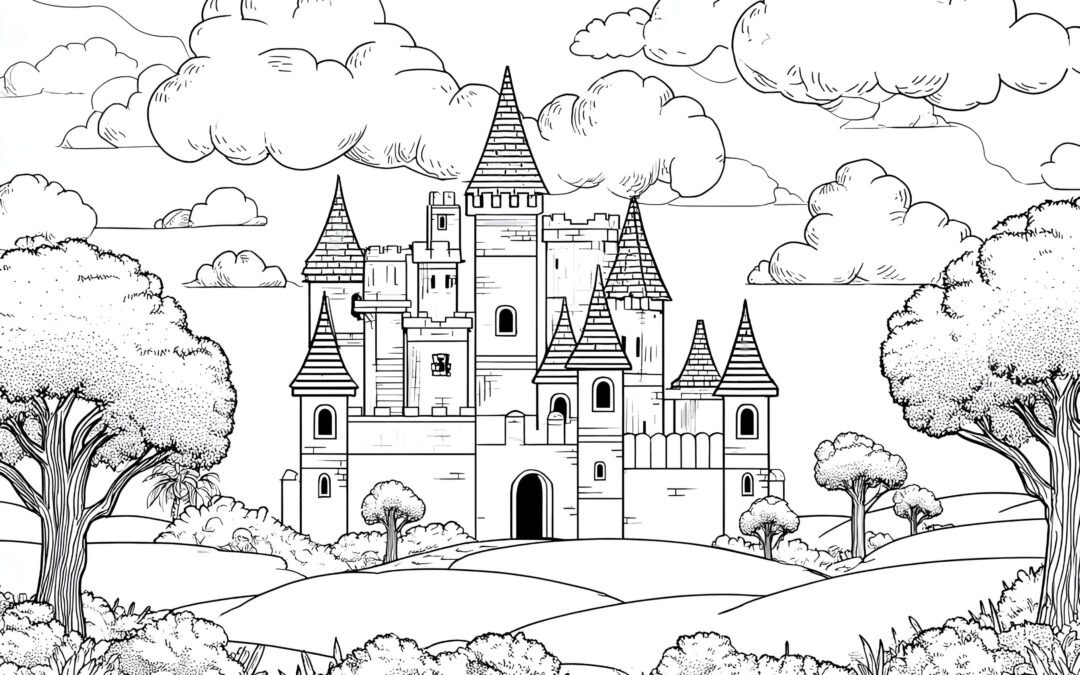 Burg Ausmalbild